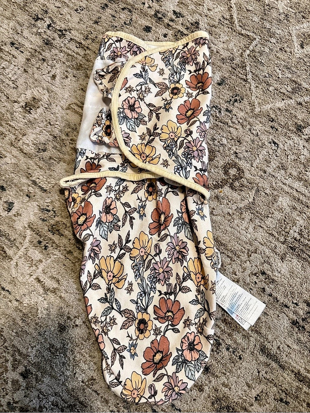 Floral Baby Sleep Sack swaddle  Cream & Pink Baby 0-3m